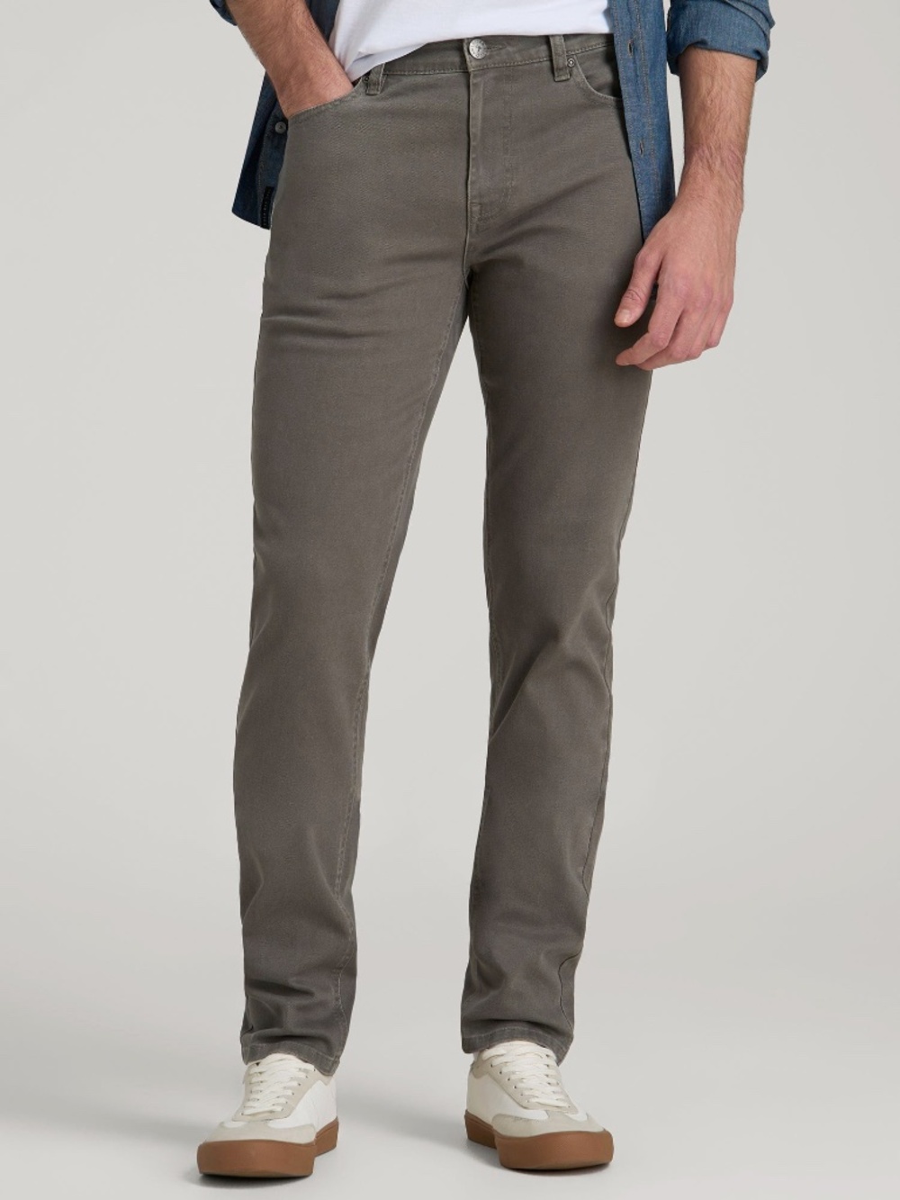 American Tall Dylan Slim Fit Colored Jeans for Tall Men in Sage Size 3232 / 38 /